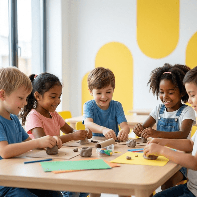 Crianças aprendendo com tecnologia